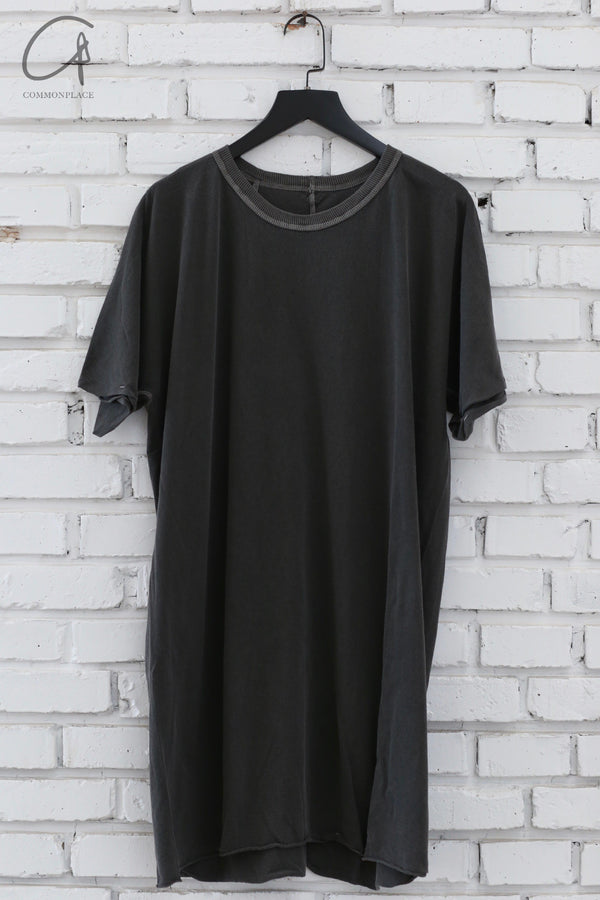 Boris Bidjan Saberi 24 Autumn and Winter Round Neck Short Sleeve T-shirt TF-F035-DARK GREY